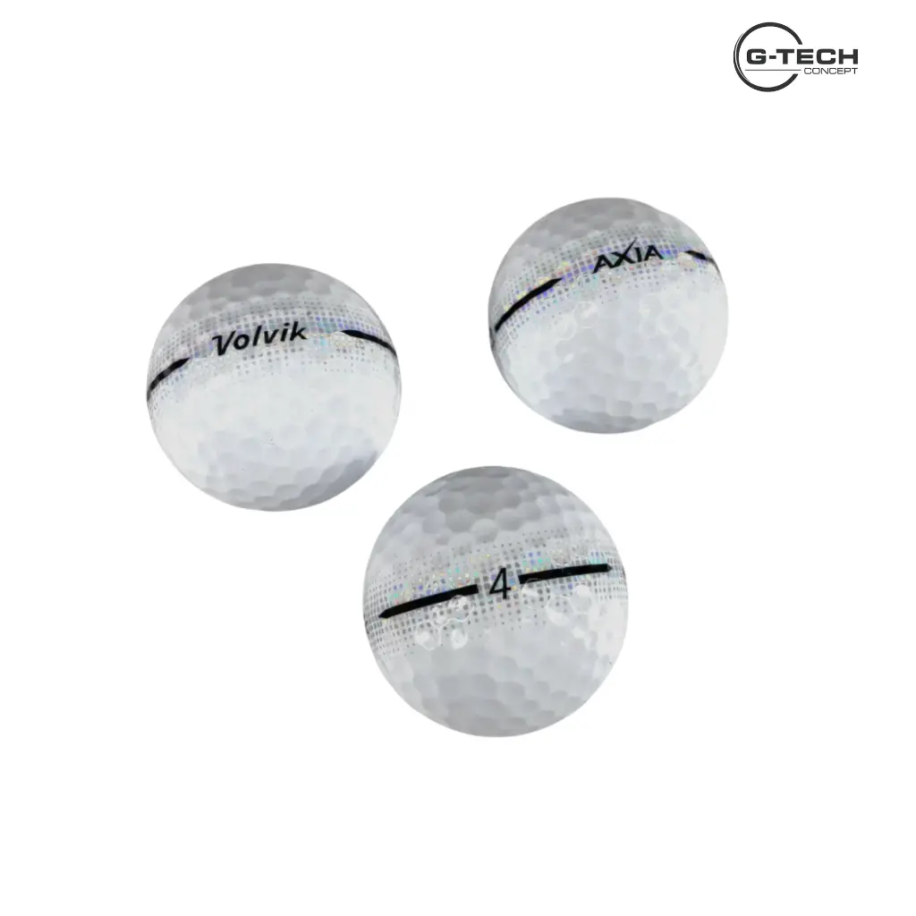 Balle 3 Pièces - AXIA - Blanche - 12 Balles - VOLVIK Volvik Axia Hologram – Balle de golf 3 pièces-3.webp