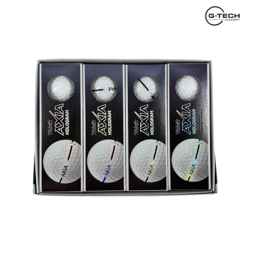 Balle 3 Pièces - AXIA - Blanche - 12 Balles - VOLVIK Volvik Axia Hologram – Balle de golf 3 pièces-2.webp