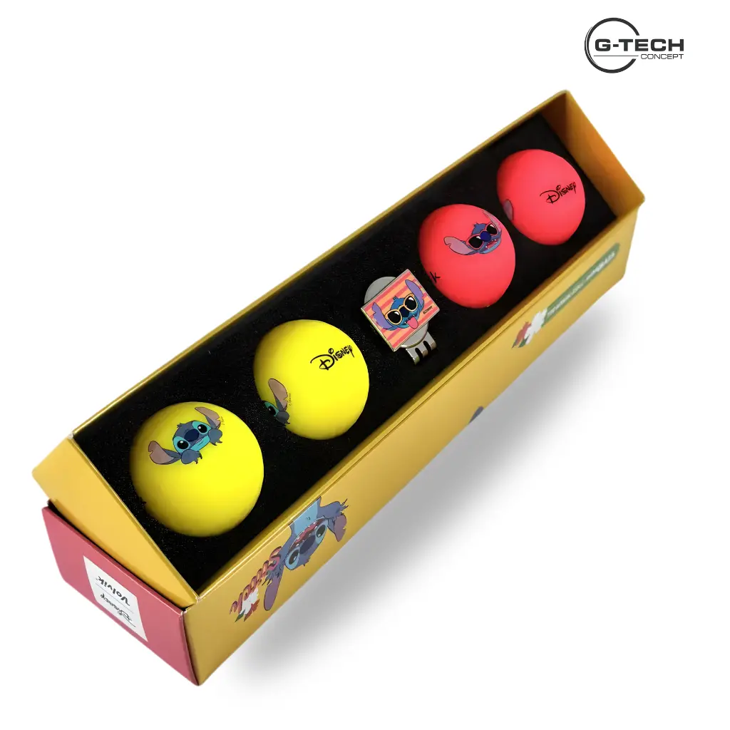 Coffret DISNEY STITCH 2 - 4 Balles + Marque Balle - VOLVIK2.webp