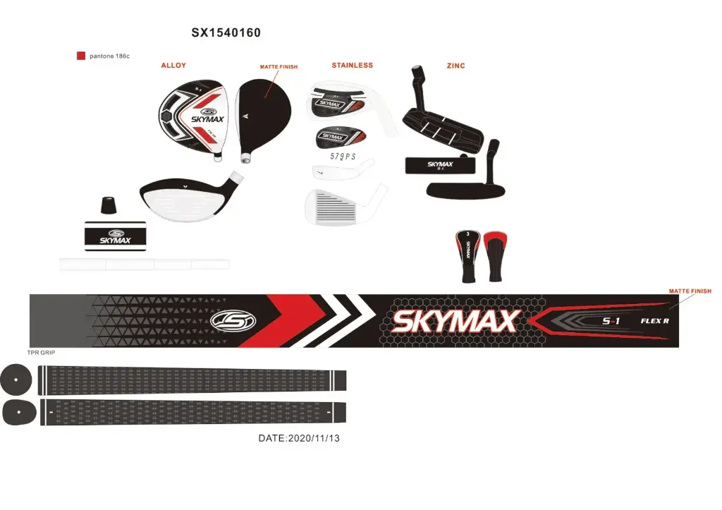 1/2 Série S1 manches graphite - Homme - Droitier - SKYMAX