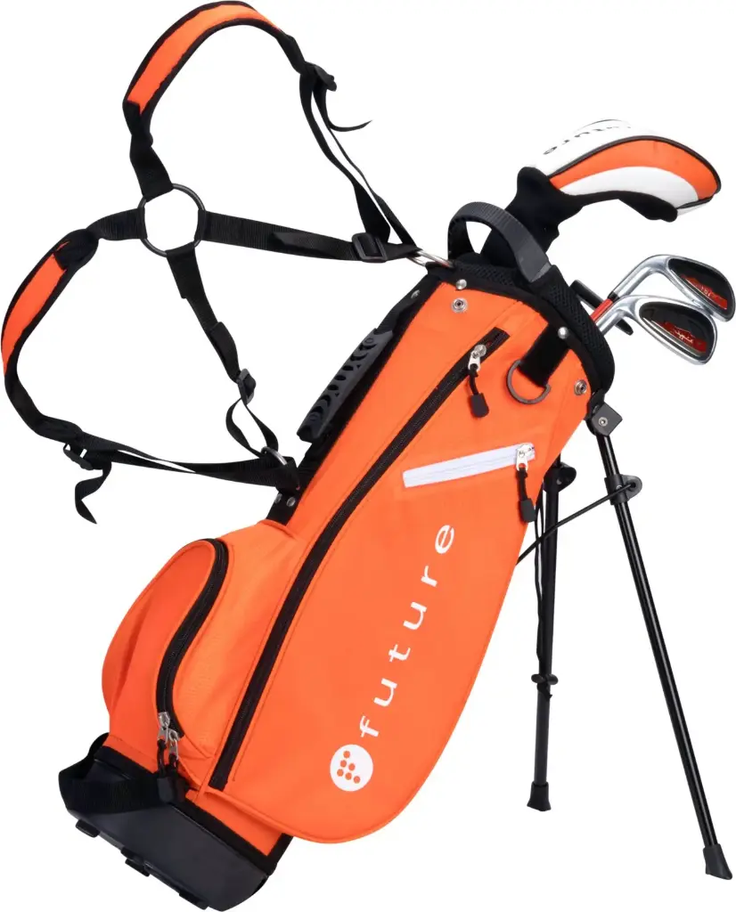 Junior Set - Inclus 1Sac - 1 Bois 3 - 1 Fer 7 - 1 SW et 1 Putter - Droitier - Orange - FUTURE