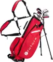 Junior Set - Inclus 1Sac. 1 Bois 3 - 1 Fer 7 - 1 SW et 1 Putter - Gaucher - Rouge - FUTURE