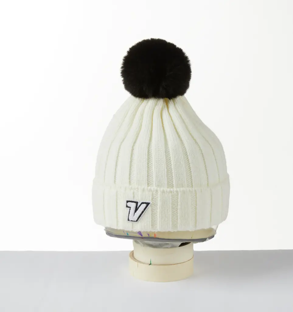 Bonnet avec pompon - Blanc - Femme - VOLVIK