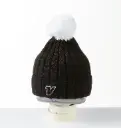 Bonnet avec pompon - Noir - Femme - VOLVIK