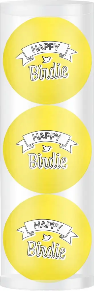Pack 3 Balles "Happy Birdie" - Jaune - LEGEND