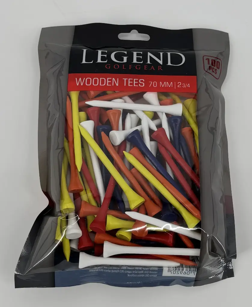Tee Bois 2 3/4 inch - 70mm - 100 Pièces - Couleurs - LEGEND