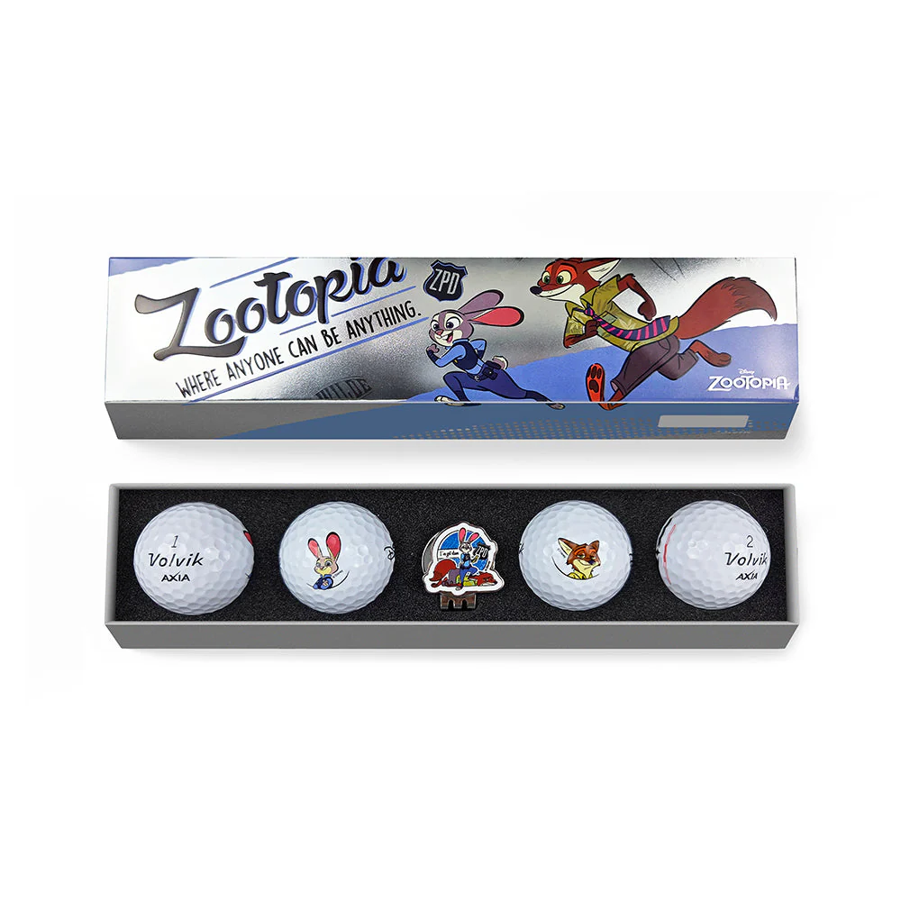 COFFRET ZOOTOPIA-4 Balles + Marque Balle-VOLVIK