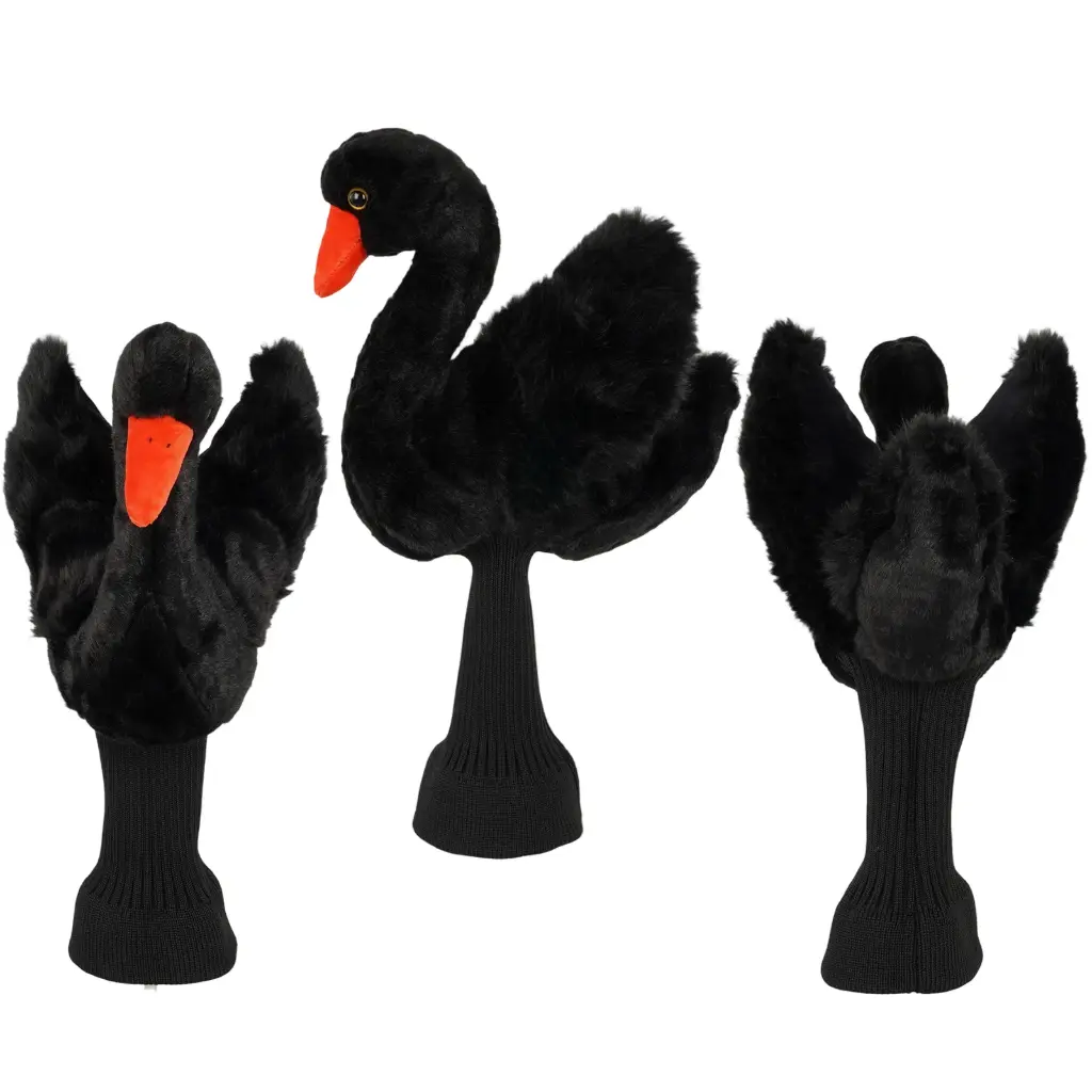 Couvre Driver CYGNE noir Peluche - CRAFTSMAN