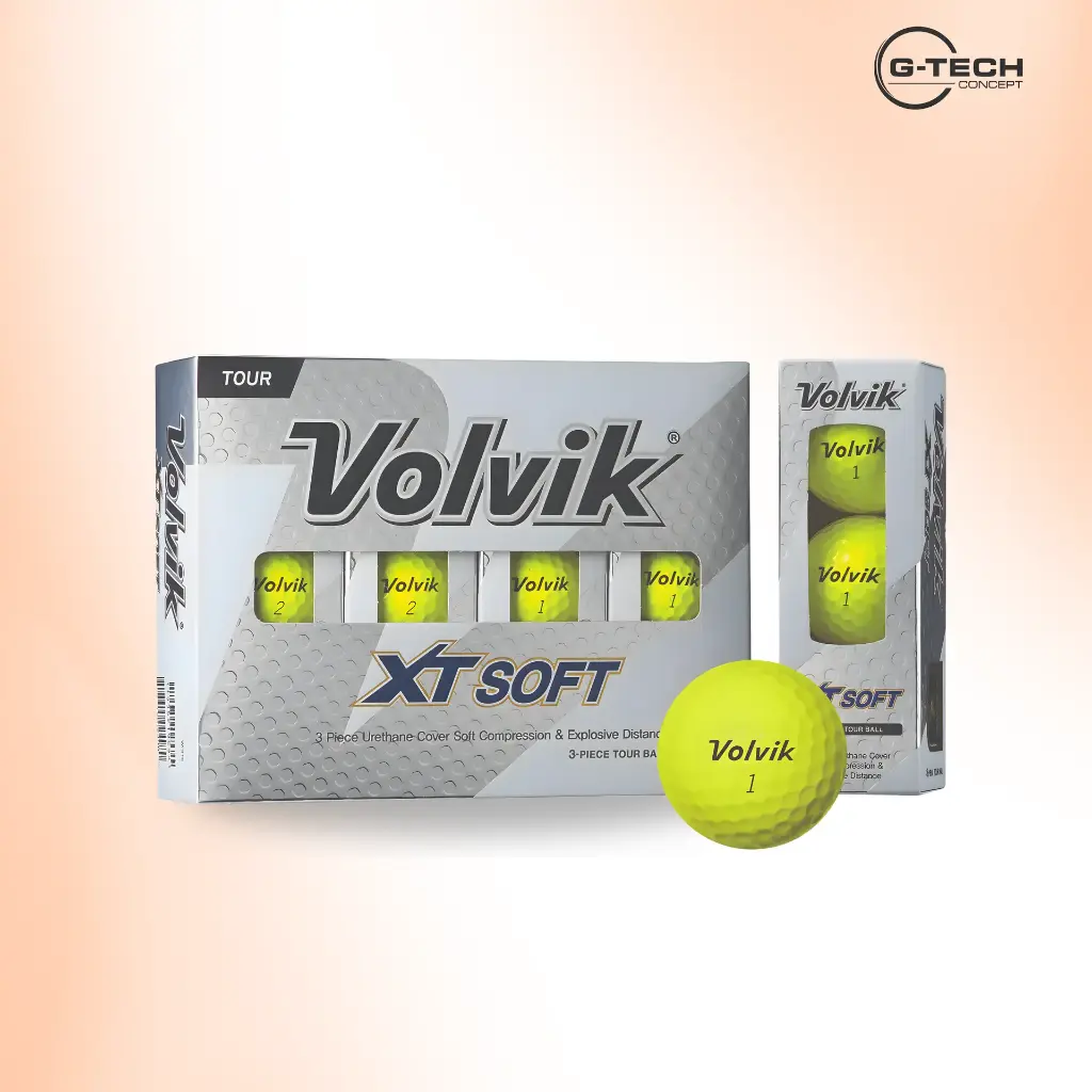 Balle 3 Pièces - XT SOFT - Jaune - 12 Balles - VOLVIK