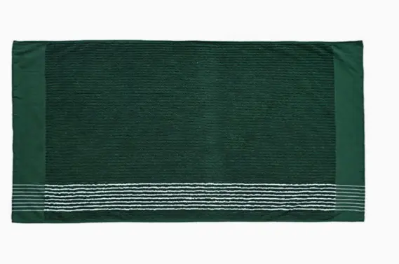 Serviette Verte rayé blanc - CRAFTSMAN