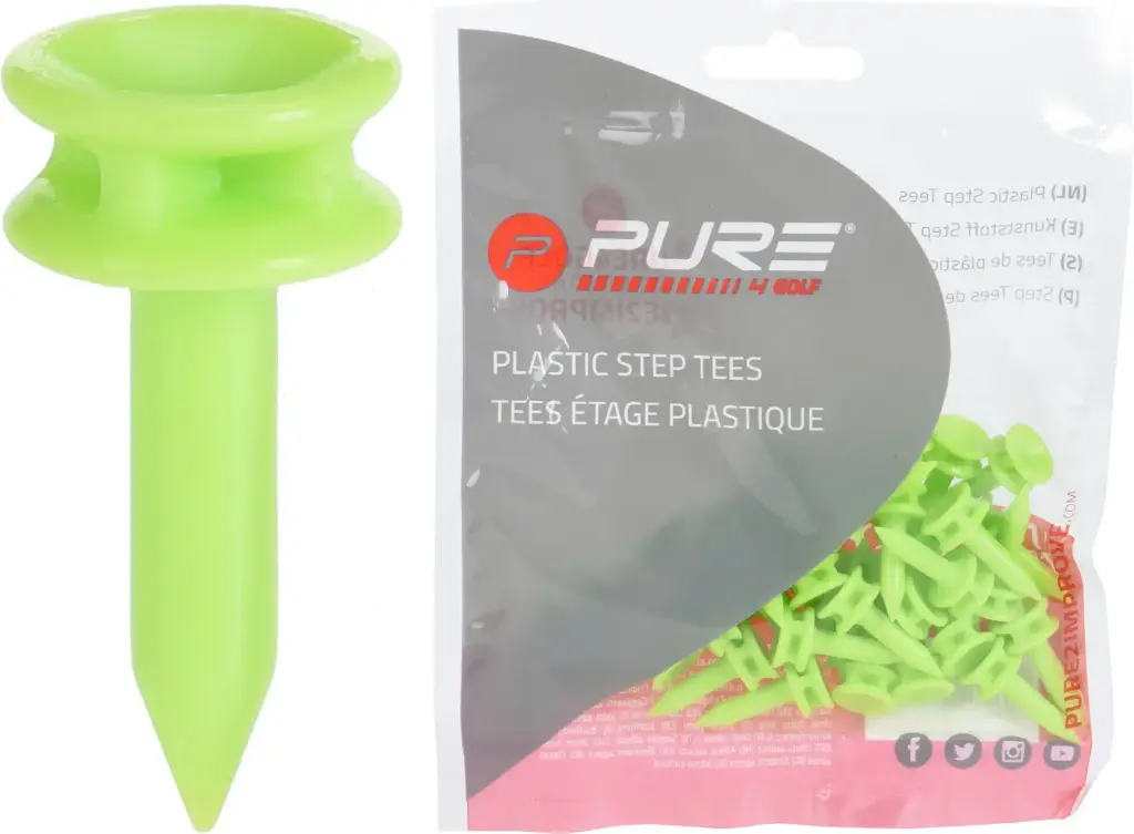 Tee Plastique 24mm - 35 Pièces - Vert - PURE