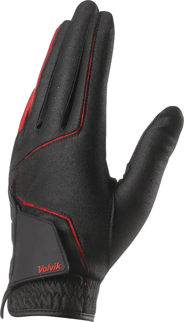 Gant Synthétique - Homme - Droitier - Noir/Rouge 25 - VOLVIK