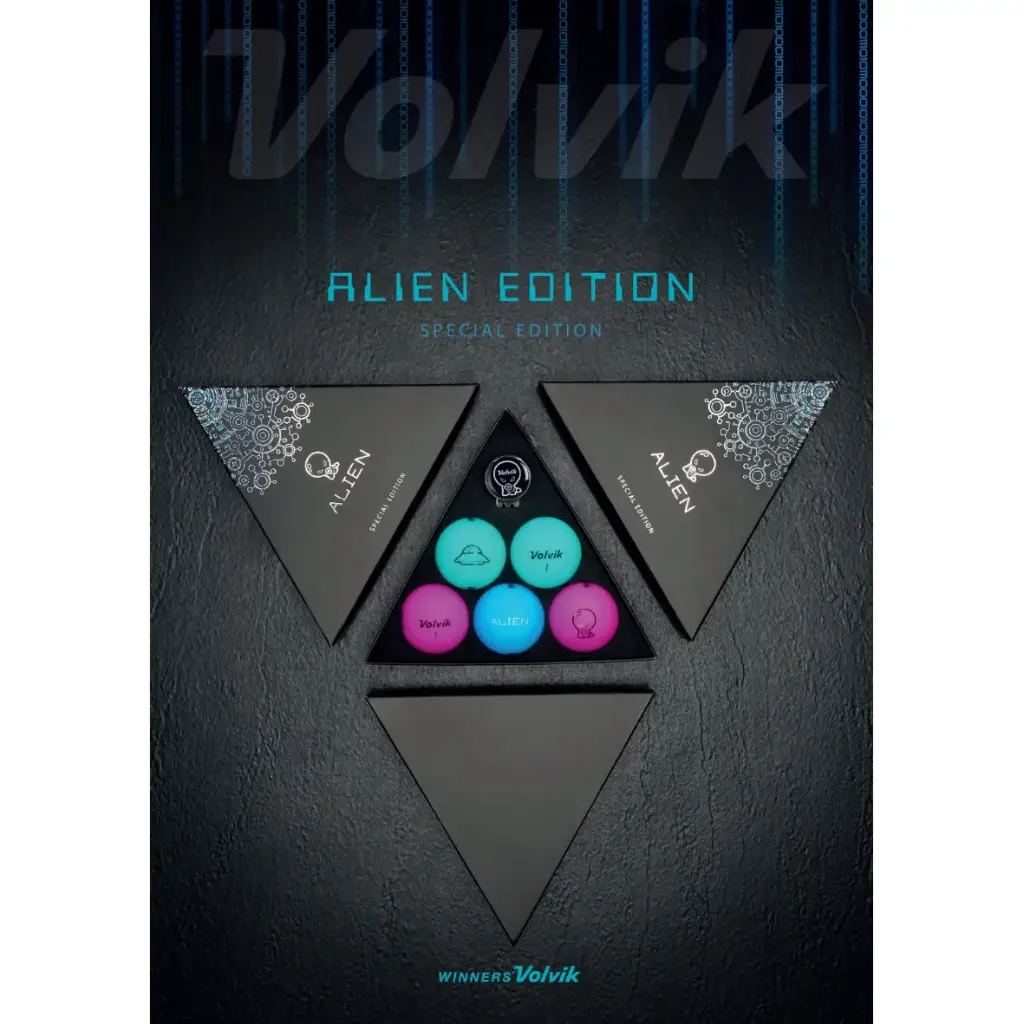 COFFRET ALIEN-5 Balles + Marque Balle-VOLVIK