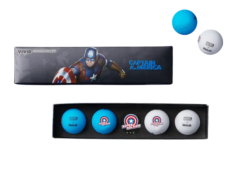 COFFRET CAPTAIN AMERICA N°2-4 Balles + Marque Balle-VOLVIK
