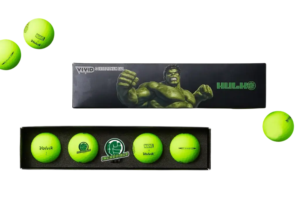 Coffret MARVEL Hulk 2 - 4 Balles + Marque Balle - VOLVIK
