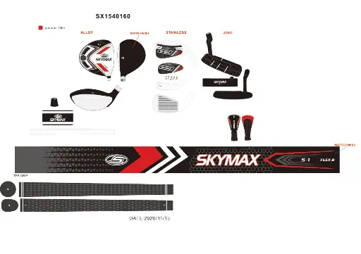 [SX1540160] 1/2 Série S1 manches graphite - Homme - Droitier - SKYMAX