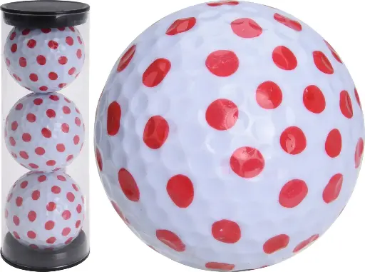 [LE2200030] Pack 3 Balles Pois - Blanc/Rouge - LEGEND
