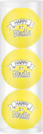 [WS9900087] Pack 3 Balles "Happy Birdie" - Jaune - LEGEND