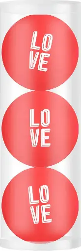 [WS9900103] Pack 3 Balles Love - Rouge - LEGEND