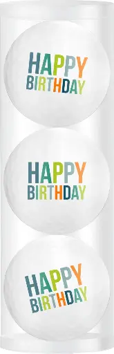 [WS9900120] Pack 3 Balles Happy Birthday - Blanc - LEGEND