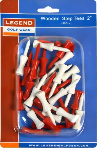 [LE6210025] Tee Bois à étage 2 inch - 30 Pièces - Blanc/Rouge - LEGEND