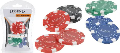 [LE0000094] Marque Balle POKER - 3 Pièces - LEGEND