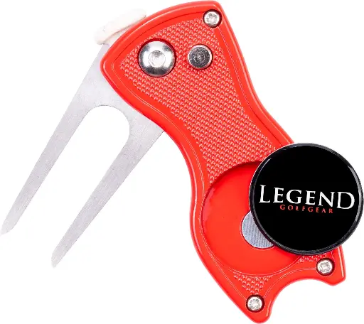[LE6400240] Relève Pitch Rétractable avec Marque Balle - Rouge - LEGEND