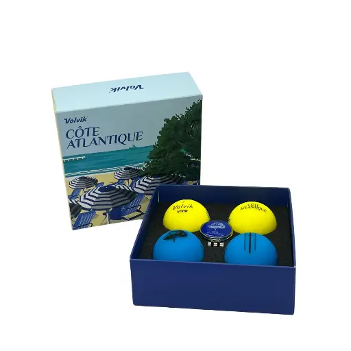 [VV0006100] Coffret Régional Côte Atlantique - 4 Balles + Marque Balle - VOLVIK