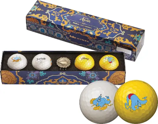 [VV0001940] Coffret DISNEY Aladin - 4 Balles SOLICE + Marque Balle - VOLVIK