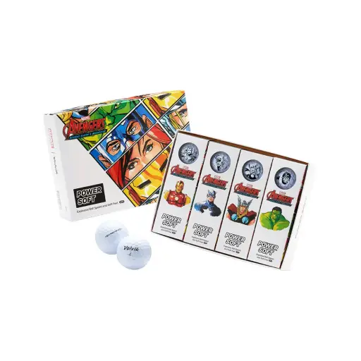 [VV0005510] Coffret MARVEL 1963 - 12 Balles POWER SOFT - VOLVIK