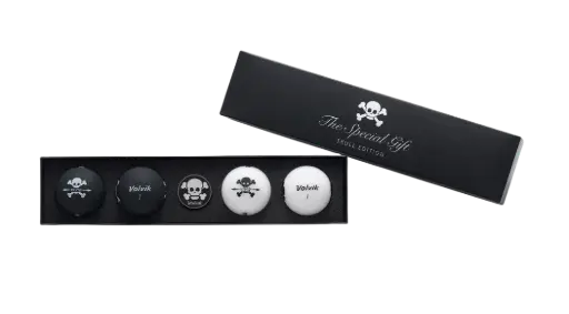 [VV0006700] Coffret Skull - 4 Balles + Marque Balle - VOLVIK