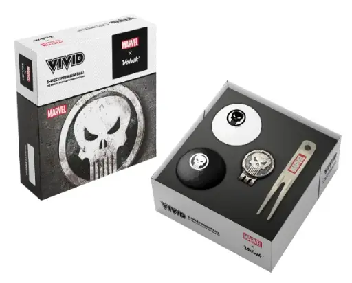 [VV0002240] Coffret MARVEL The Punisher - 2 Balles + Marque Balle + Relève Pitch - VOLVIK