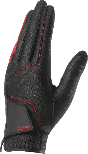 [VV0040140] Gant Synthétique - Homme - Droitier - Noir/Rouge 25 - VOLVIK
