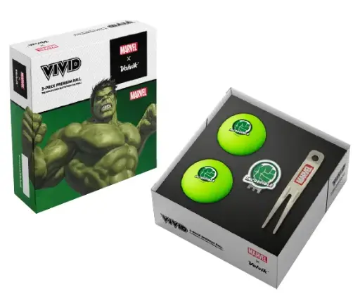 [VV0002230] Coffret MARVEL Hulk - 2 Balles + Marque Balle + Relève Pitch - VOLVIK