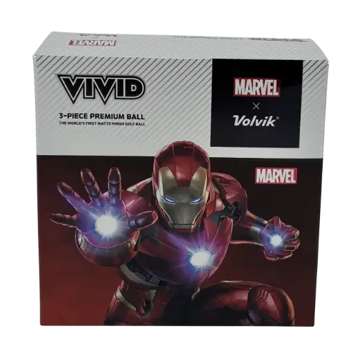 [VV0002210] Coffret MARVEL Iron Man - 2 Balles + Marque Balle + Relève Pitch - VOLVIK