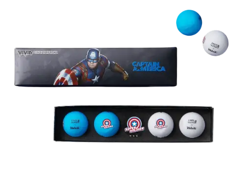 [VV0003000] Coffret MARVEL Captain America 2 - 4 Balles + Marque Balle - VOLVIK