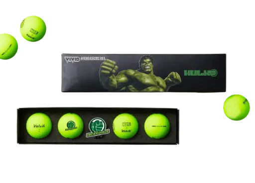 [VV0003300] Coffret MARVEL Hulk 2 - 4 Balles + Marque Balle - VOLVIK