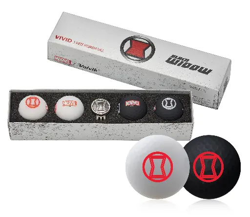 [VV0004000] Coffret MARVEL Black Widow - 4 Balles + Marque Balle - VOLVIK
